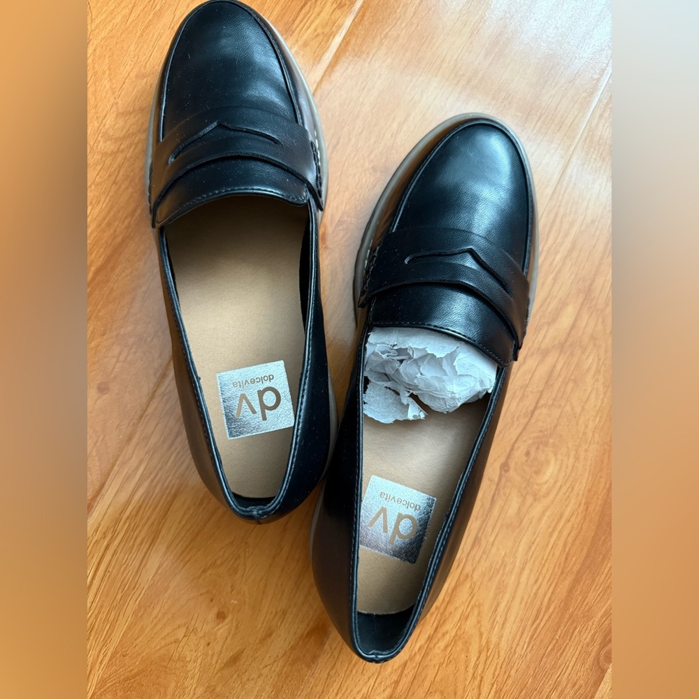 Dolce Vita Women’s Black Leather Loafers